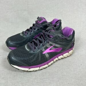 Brooks Womens Ariel 16 Running Shoes Size 9.5 B Athletic Black Purple Walking